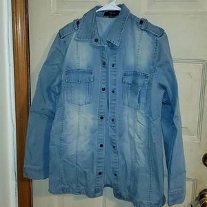 Forever 21 Studed back Jean Jacket